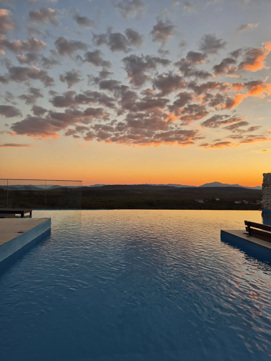 Pool at sunset
